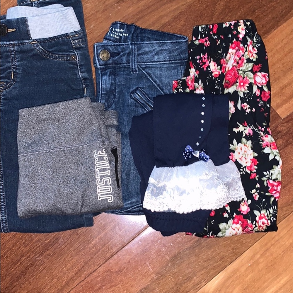 Girls size 8 pants. Justice and Gap kids